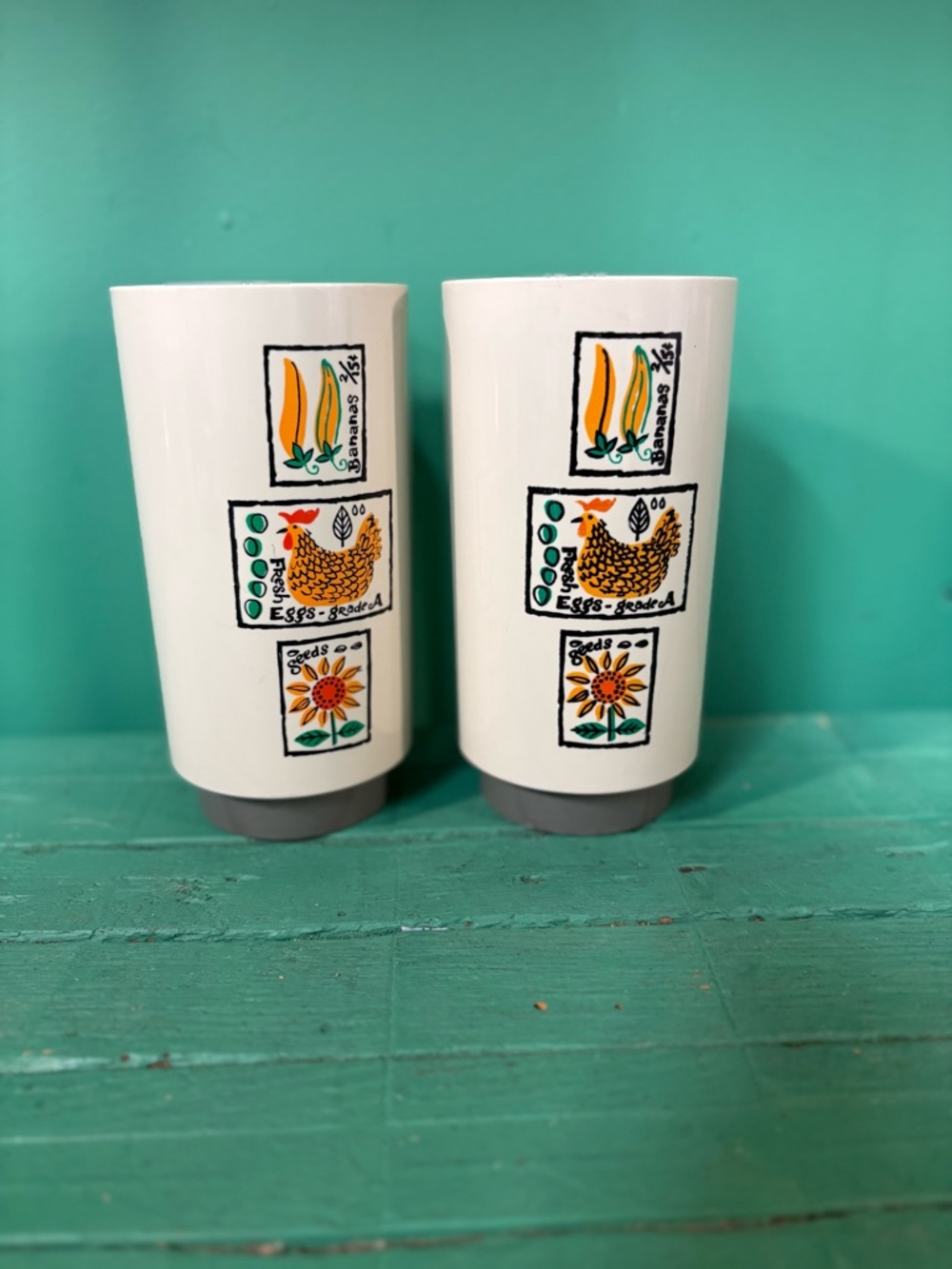 Vintage MCM Glasses Farmers Market Malamine
